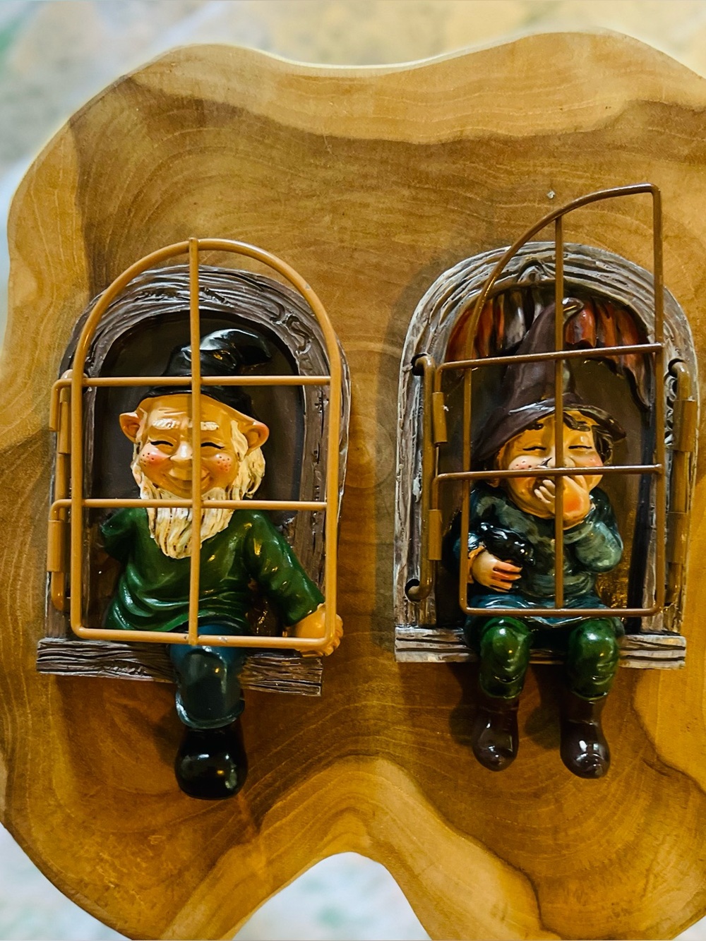 Two, Giggling Grome Tree face and Giggling Gnome Tree Face hanging decor